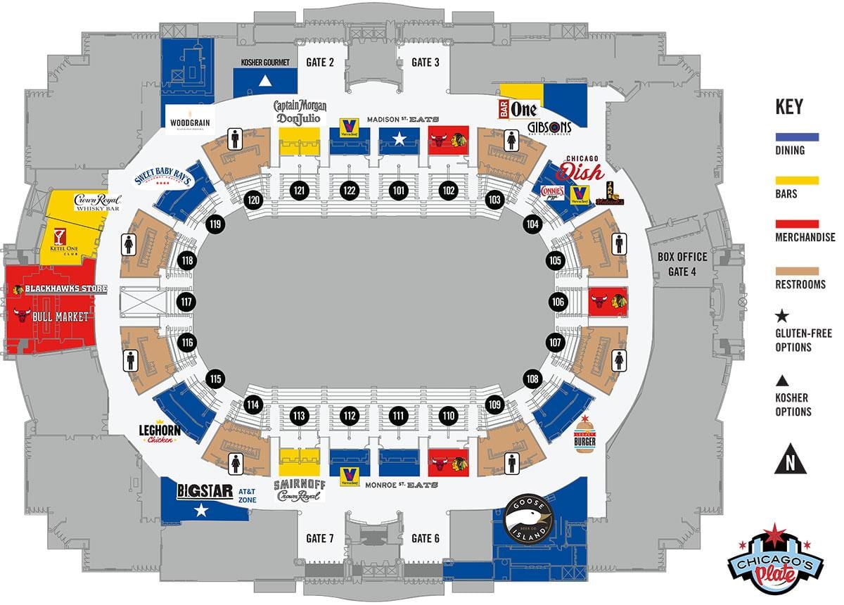 რუკა ჩიკაგოს United Center