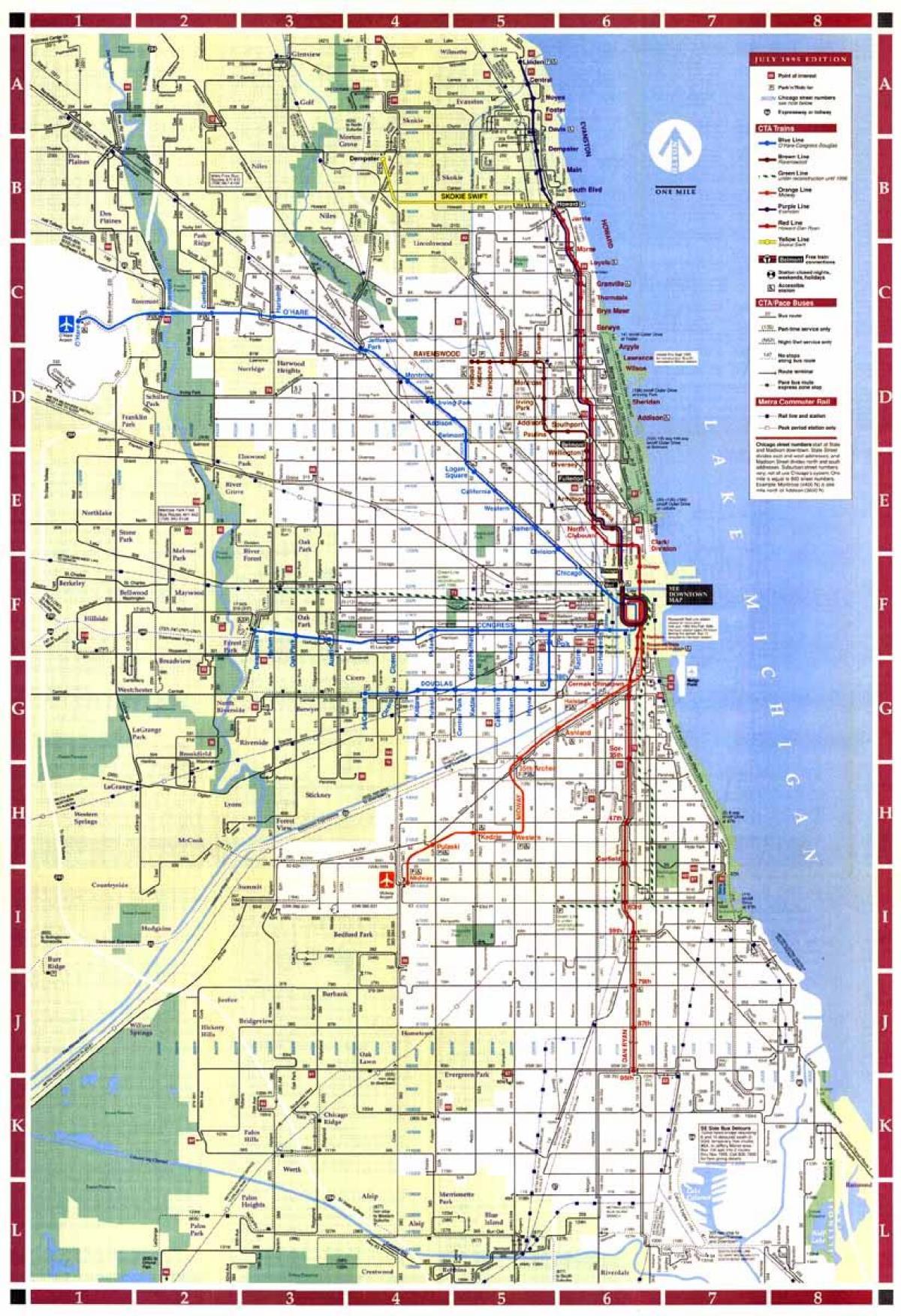 რუკა Chicago city limits