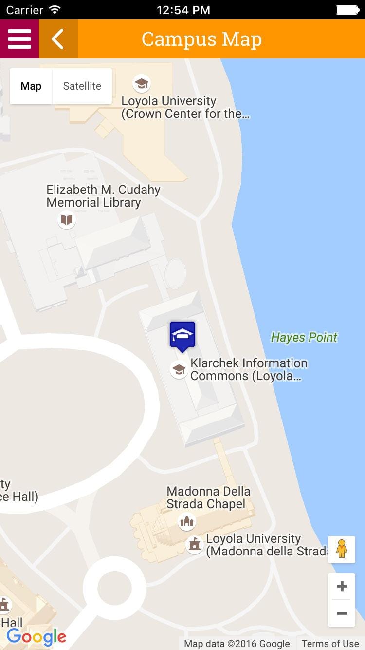 map of Loyola უნივერსიტეტში ჩიკაგოში