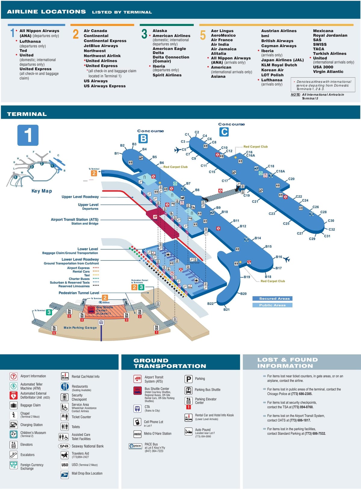 რუკა ord terminal 1 რუკა ჩიკაგოში