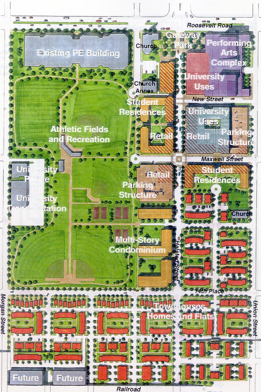 რუკა UIC აღმოსავლეთ campus