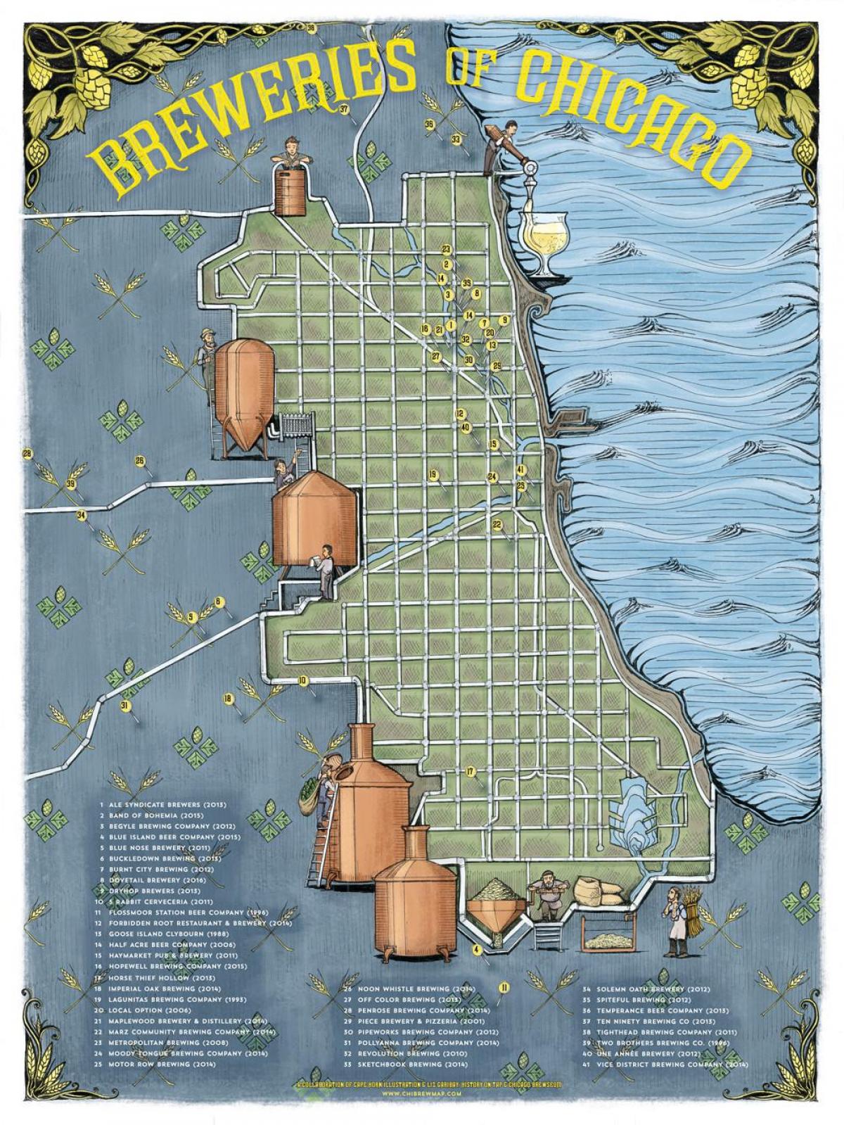 ჩიკაგოში ლუდის რუკა